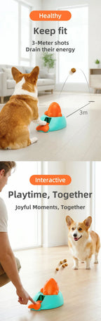 Interactive Dog Toy Snack Launcher Funny Training Feeding Tool for Small Medium Pet Puppy Slow Feeder Cat Puzzle Treat Dispenser