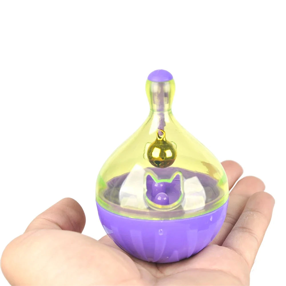 Interactive Cat Toys Treat Puzzle for Cats Wobble Tumbler Feeder Food Dispenser for Kittens Small Dogs