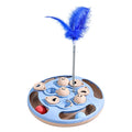 2-in-1 Cat Treat Puzzle Feeder Non-Slip Smart Cat Puzzle Toy Interactive Cat Turntable Slow Food Dispenser for Cats and Dogs
