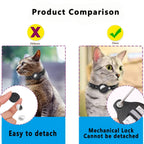 Cat AirTag Holder Collar – Adjustable Reflective Breakaway Kitten Collar with Bell & Waterproof AirTag Case