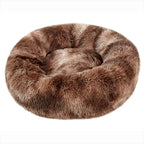 Round Plush Pet Bed for Large & Medium Dogs – Super Soft Cat Bed, Cozy Winter Warm Sleeping House
