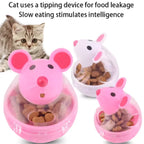 Pet Feeder Cat Toy Mouse Rolling Food Dispenser Bowl with Leakage Feature Funny Training Play Tool for Kittens And Cats Pet Supp