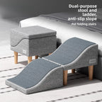Adjustable Pet Steps for Dogs Foldable Ramp Ladder Bed Couch Climbing Aid Safe Sturdy