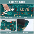 VIKAMA Pet Placemat | Non-Slip Waterproof Feeding Mat for Cats & Dogs