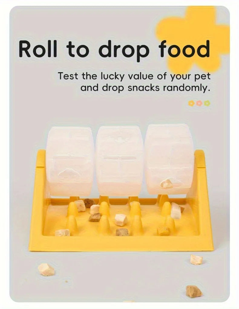 Interactive Dog Food Dispenser Toy - Puzzle Feeder with Leak-Proof Design Slow-Feeding Design & Durable PP Material for Dogs
