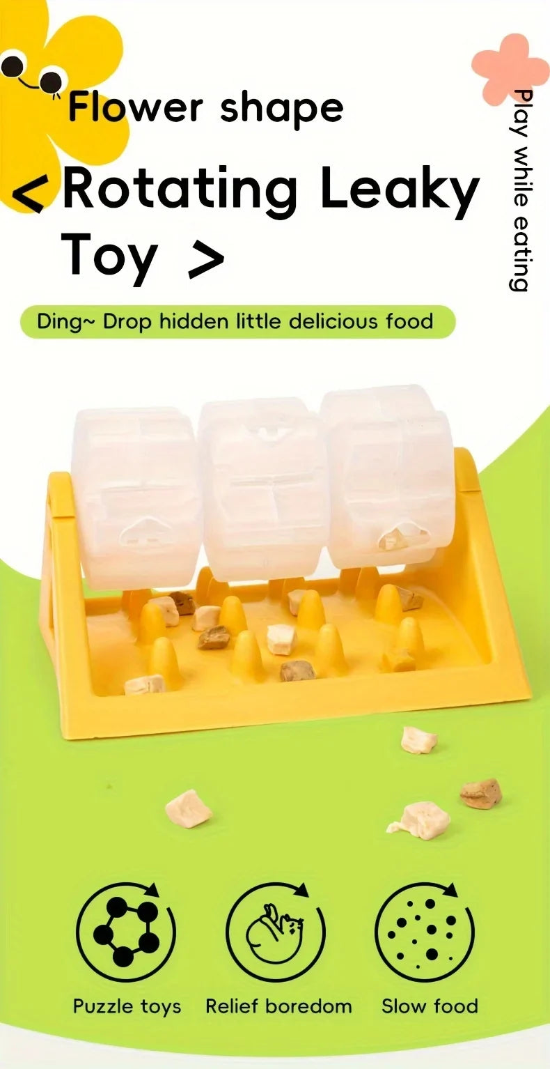 Interactive Dog Food Dispenser Toy - Puzzle Feeder with Leak-Proof Design Slow-Feeding Design & Durable PP Material for Dogs