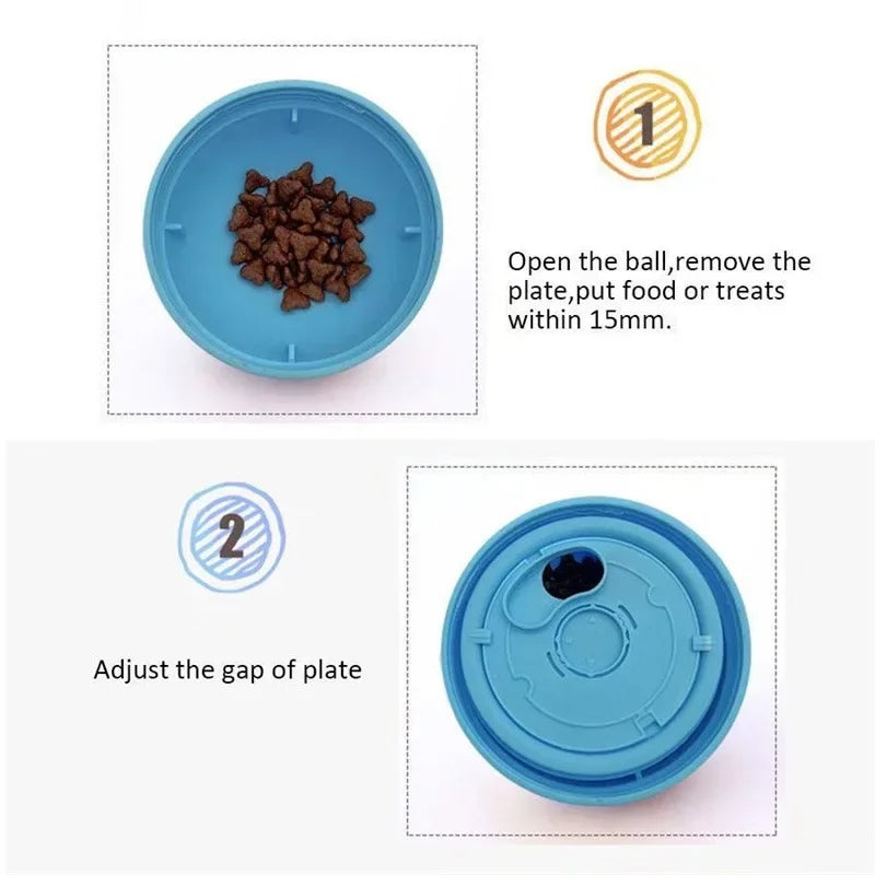 Treat Dispenser IQ Training InteractivePet Anti Choke Slow Feeder  Dog Cat Leakage Food Toys Balls Adjustable  Educational Toy