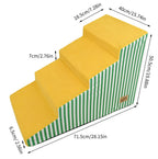 Bright Pet Stairs for Dogs High-Density Foam Gentle Slope Access Ramp 3/4/5 Steps Safe Dog Ramp for Pet Accessibility