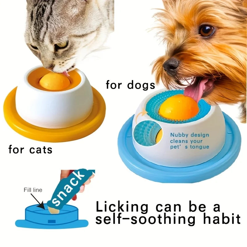 Pet Lick Mat for Dogs and Cats | Interactive Slow Feeder Snack Bowl