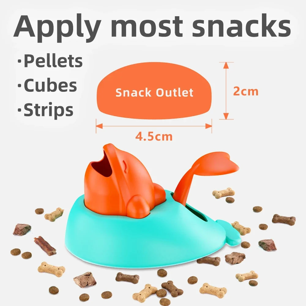 Interactive Dog Toy Snack Launcher Funny Training Feeding Tool for Small Medium Pet Puppy Slow Feeder Cat Puzzle Treat Dispenser
