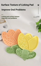Multi-Function Lick Mat for Pets,Non-Slip Slow Feeder with Divider, Boredom Relief Anti-Choke Dining Mat for Dogs Cats,Dog Mat