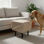 Dog Stair Ramp Combo 2-in-1 Foldable Dog Ramp Wooden Pet Step Stool Non-Slip Stable Base for Small Dogs