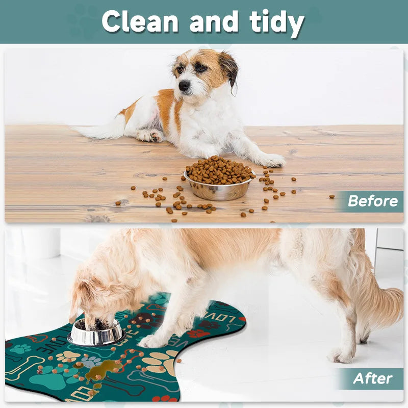 VIKAMA Pet Placemat | Non-Slip Waterproof Feeding Mat for Cats & Dogs