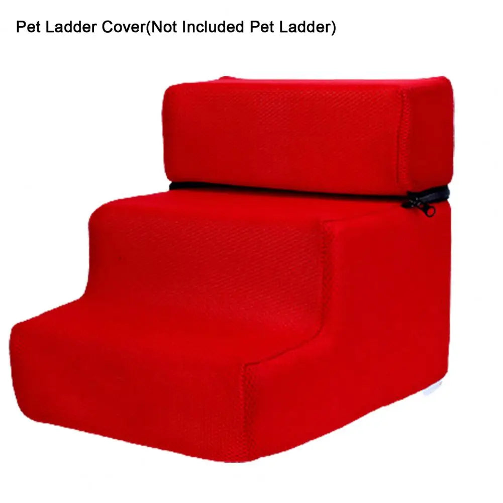 3 Steps Stairs Pet Ladder Cover Faux Leather Mesh Breathable Pet Steps Stairs Case Anti-slip Puppy Climbing Ladder Case Cover