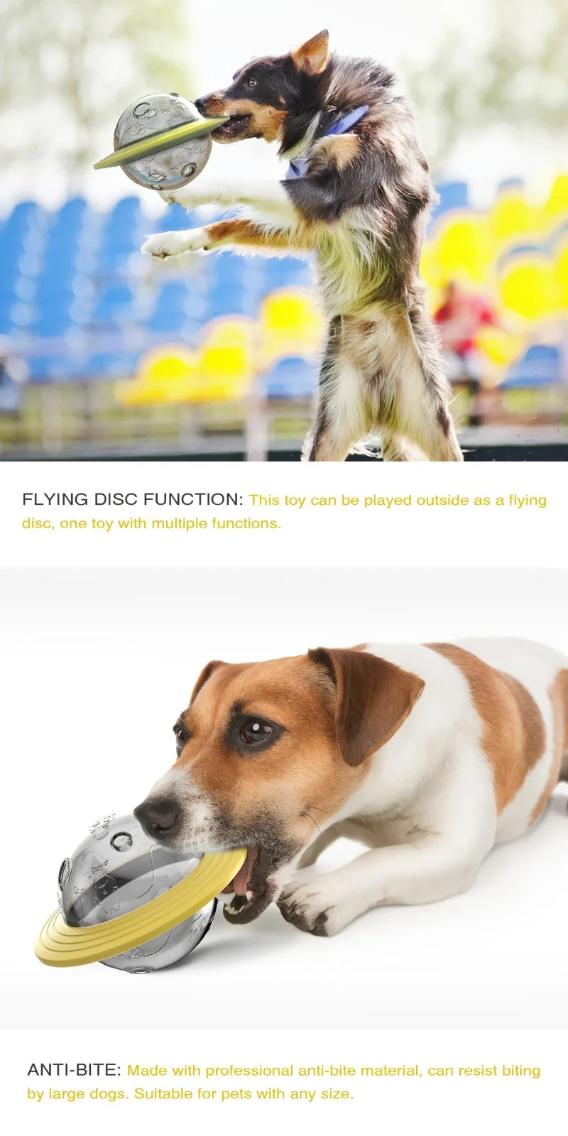 Interactive Design Dog Ball Toys Food Dispensing Pet Slow Feeder Ball Dog Enrichment Toys Dogs IQ Treat Ball Puzzle Toy