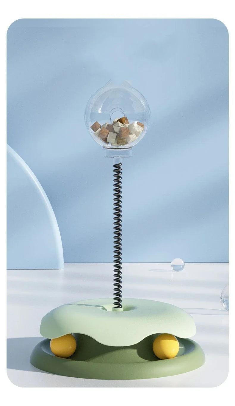 Indoor Cat Slow Feeder Toy 360° Rotating Food Dispenser Ball Interactive Puzzle Game to Relieve Boredom  Slow Down Eating