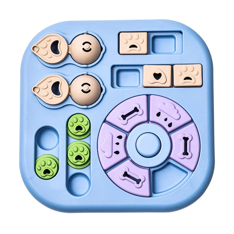 Smart Cat Puzzle Toy Slow Feeder Interactive Turntable Food Dispenser For Indoor Cats Anti-Boredom Pet Training Play Toy