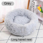 Donut Pet Bed – Calming Round Dog & Cat Bed Soft Plush Cuddler Nest