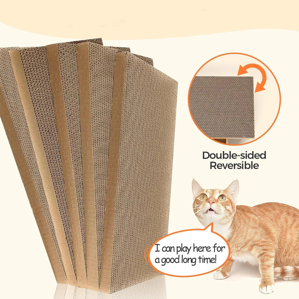 Durable Cardboard Cat Scratching Pad with Cat Bed Combo Non-Shedding All-Season Pet Bed Toy for Cats, Essential Pet Supplies