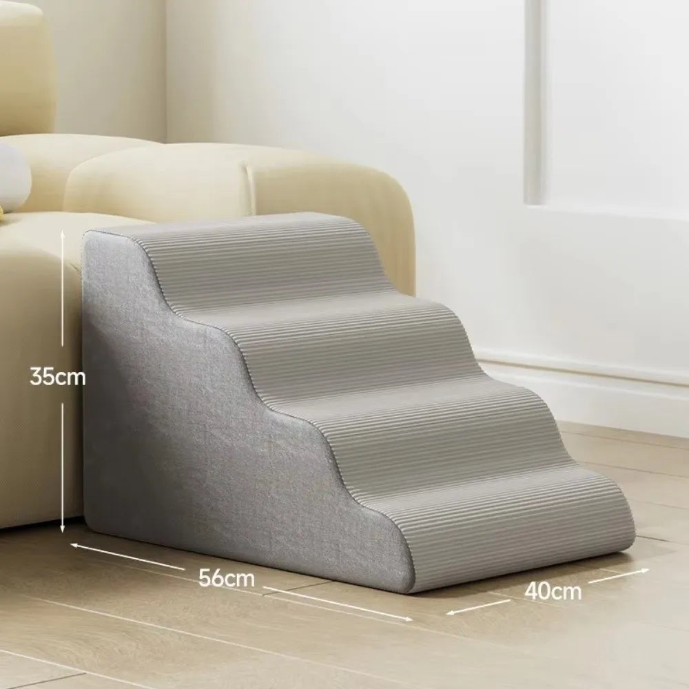 New 3/4 Step Dog Cat Ramp Ladder Non Slip Memory Foam Sponge Pet Stair Removable Washable Dog Sofa Steps Pet Supplies