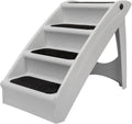 CozyUp foldable dog stairs portable pet steps for bed couch indoor outdoor use grey 25 inch