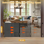 Reinforced Extra Wide Retractable Pet Gate With Cat Door For Doorways