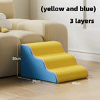 New 3/4 Step Dog Cat Ramp Ladder Non Slip Memory Foam Sponge Pet Stair Removable Washable Dog Sofa Steps Pet Supplies