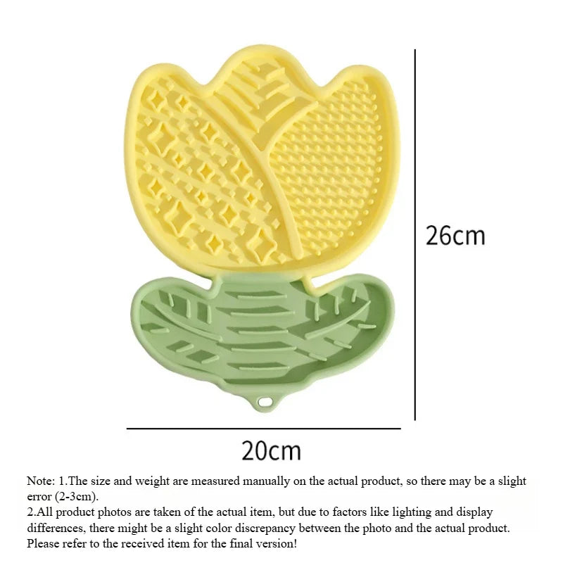 Multi-Function Lick Mat for Pets,Non-Slip Slow Feeder with Divider, Boredom Relief Anti-Choke Dining Mat for Dogs Cats,Dog Mat
