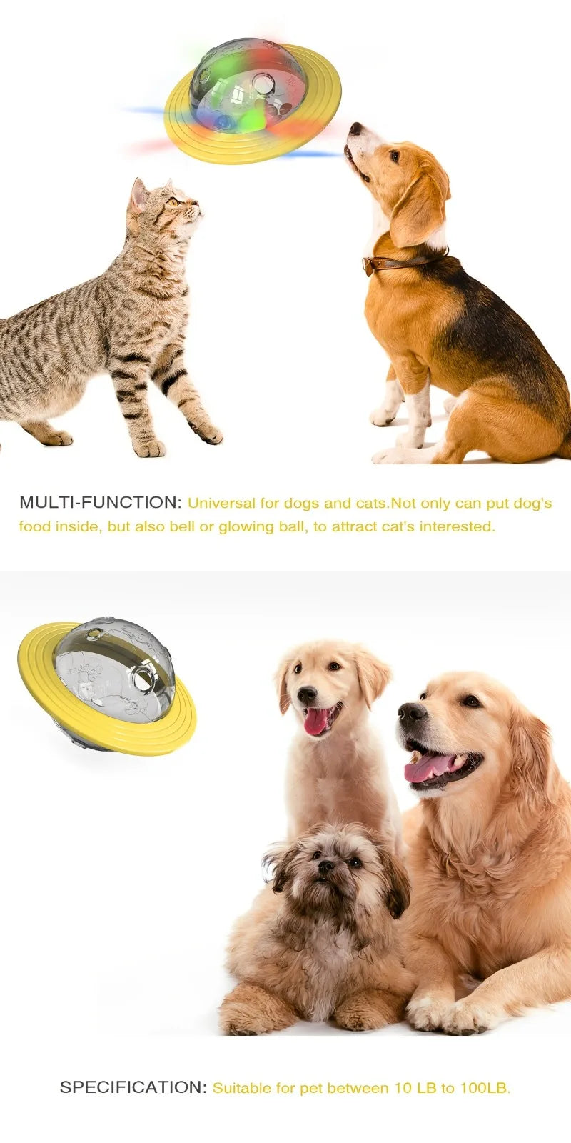 Interactive Design Dog Ball Toys Food Dispensing Pet Slow Feeder Ball Dog Enrichment Toys Dogs IQ Treat Ball Puzzle Toy
