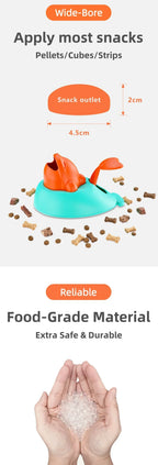 Interactive Dog Toy Snack Launcher Funny Training Feeding Tool for Small Medium Pet Puppy Slow Feeder Cat Puzzle Treat Dispenser
