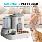 Automatic Cat & Dog Feeder Bowl with Water Fountain | Spill-Proof Pet Feeder