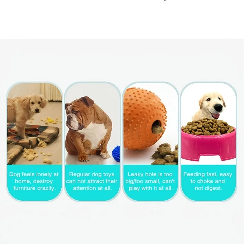 Interactive Design Dog Ball Toys Food Dispensing Pet Slow Feeder Ball Dog Enrichment Toys Dogs IQ Treat Ball Puzzle Toy