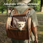 Expandable Pet Backpack Carrier with Breathable Mesh for Cats Small Dogs Puppies Backpack Portable Pet Carrier for Travel Hiking