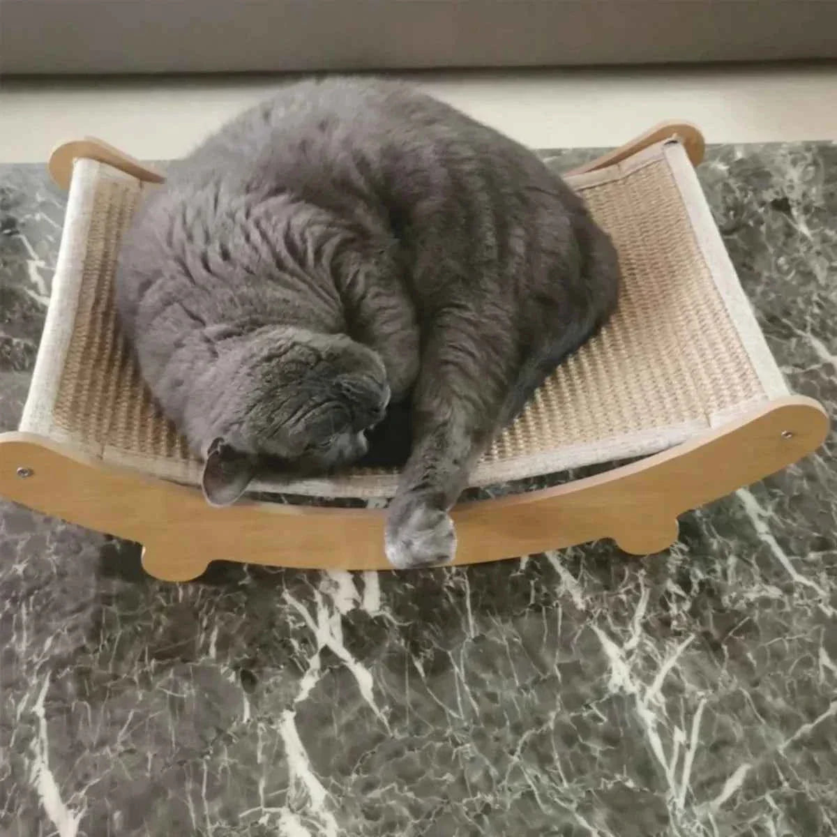 Wooden Cat Scratching Pad Bed – Detachable Wear-Resistant Scratch Board & Cat Lounge