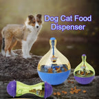 Interactive Pet Cat Dog Food Feeder Rolling Leakage Dispenser Tumbler Toy Cat Food Feeder Training Funny Toy Cat Pet Feeder