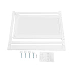 83cm Clear Pet Gate for Doorways, 69.5-84cm Width, No Drill Pressure Mount Dog Gate, Automatic Close, Scratch Resistant, for Stairs, Hallway (White)