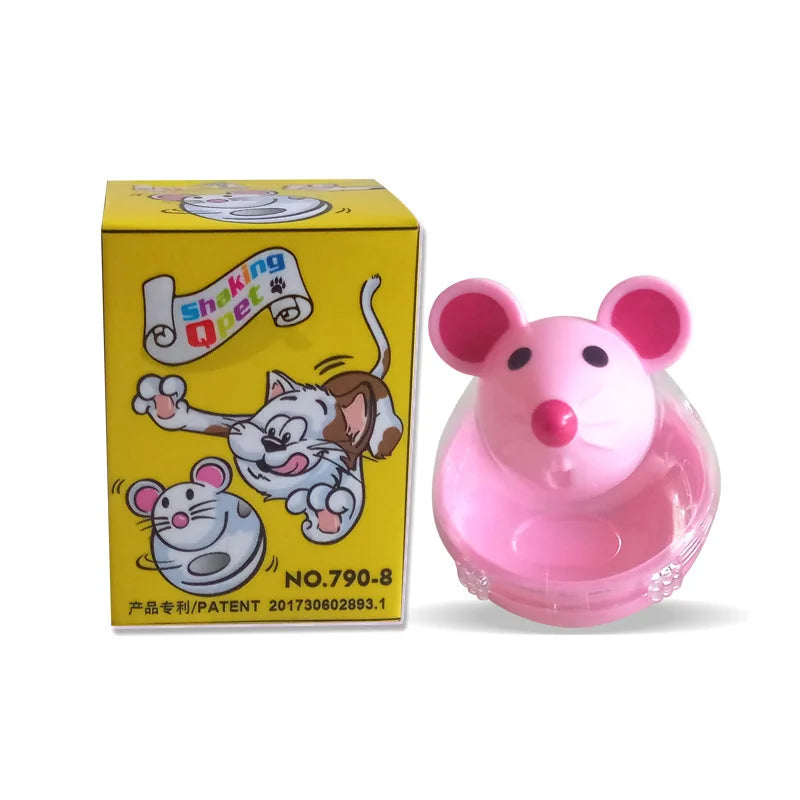 5cm Cat Slow Feeder Toy Mouse Tumbler Treat Dispenser for Cats Small Dogs Interactive Pet Puzzle Toy Pet Tumbler Leaks Food Ball