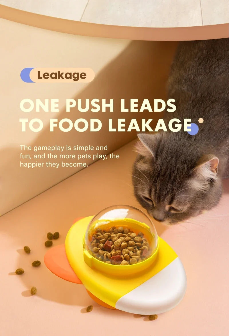 Cat interactive Toys Rotatable Cat Dog Leak Food Toy Pet Puzzle Relief Boredom Toys Food Feeder Dispenser for Kitten Puppy Toys