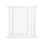83cm Clear Pet Gate for Doorways, 69.5-84cm Width, No Drill Pressure Mount Dog Gate, Automatic Close, Scratch Resistant, for Stairs, Hallway (White)