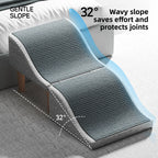 Adjustable Pet Steps for Dogs Foldable Ramp Ladder Bed Couch Climbing Aid Safe Sturdy