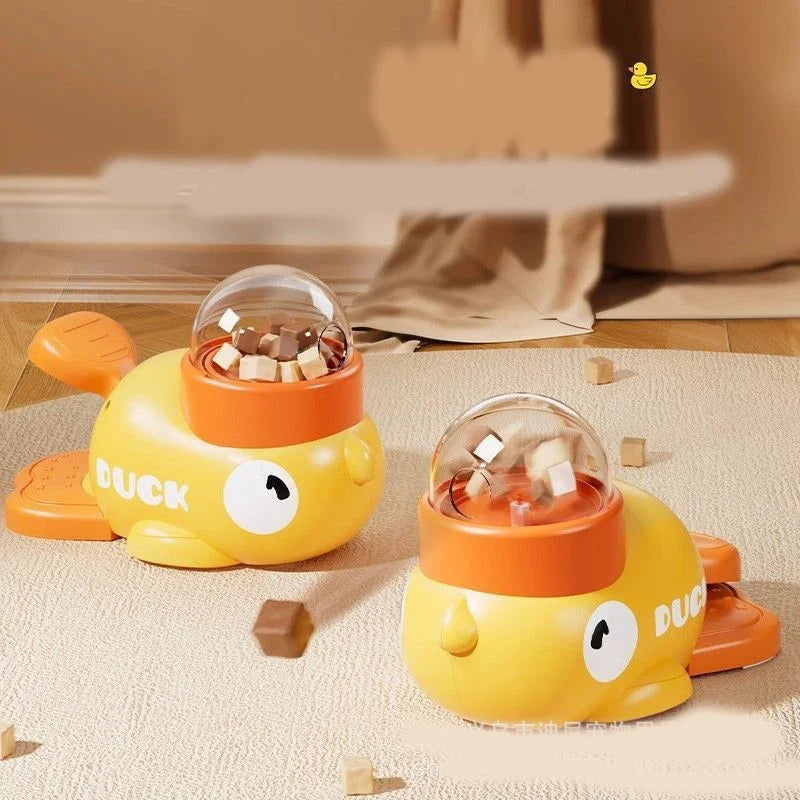 Little Yellow Duck Pet Treat Dispenser Interactive Food Leaking Toy for Cats Dogs Training Slow Feeder Auto Feeder Pet Supplies