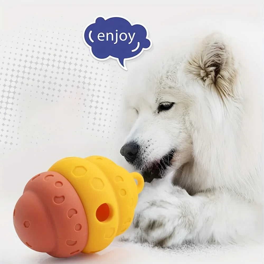 1pc Elastic Slow Feeder Pet Toy, Honeycomb-Shaped Rolling Food Dispenser for Cats, Dog Toy ,Dog Accessories, Pet Products