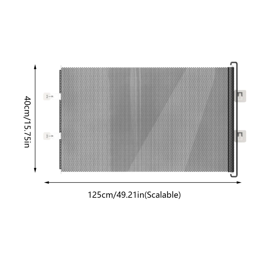 Pet Gate Indoor Retractable Stair Barrier 49 Inch Wide Childproof No Drilling Gate for Kitten Puppy House Yard Garage Patio Deck