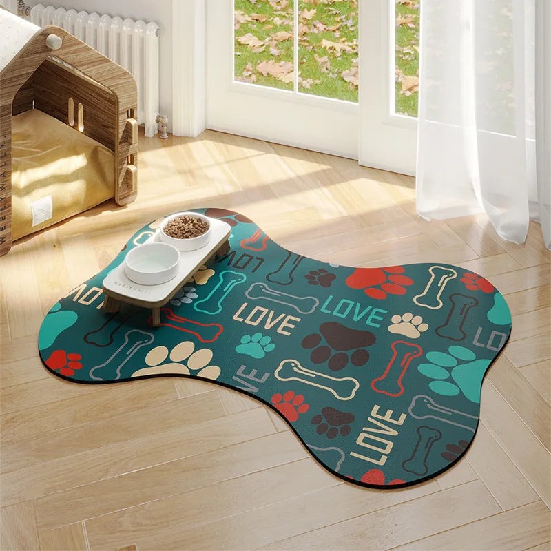 VIKAMA Pet Placemat | Non-Slip Waterproof Feeding Mat for Cats & Dogs