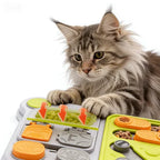 Slow Feeder Cat Toy: Interactive Treat Dispenser for Indoor Pet Training & Mental Stimulation