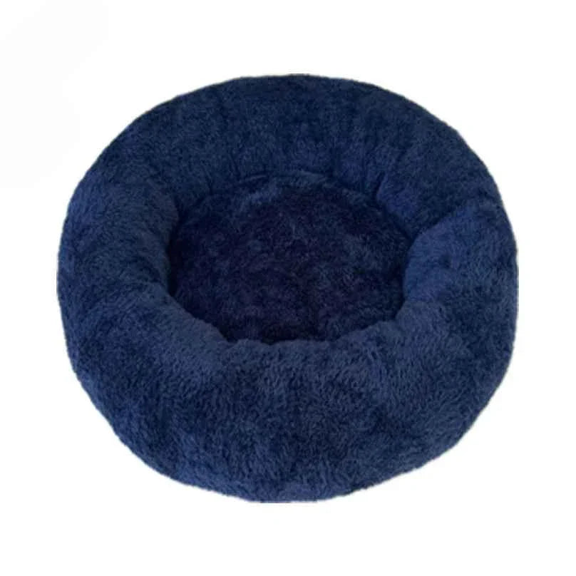 Round pet bed for anxious pets - Plush and calming