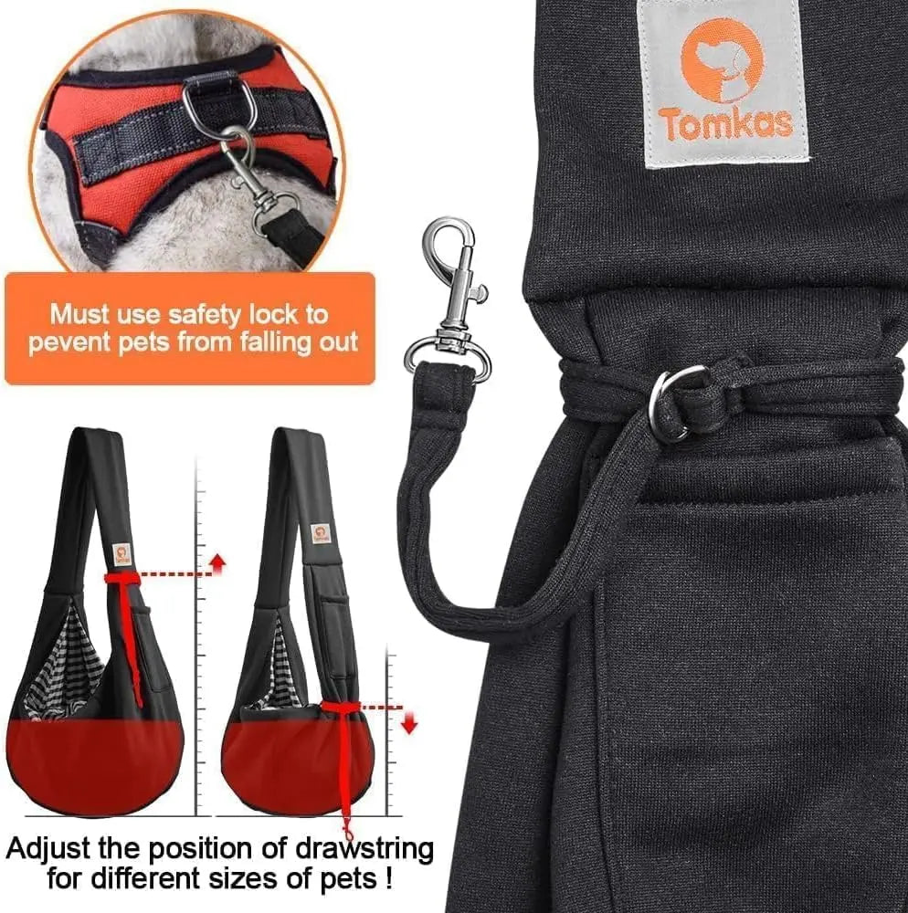 Small Dog Sling Carrier Breathable Wrap Pet Pouch Dogs Cats 3–10 lbs -all colors