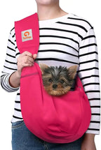 Small Dog Sling Carrier Breathable Wrap Pet Pouch Dogs Cats 3–10 lbs -all colors