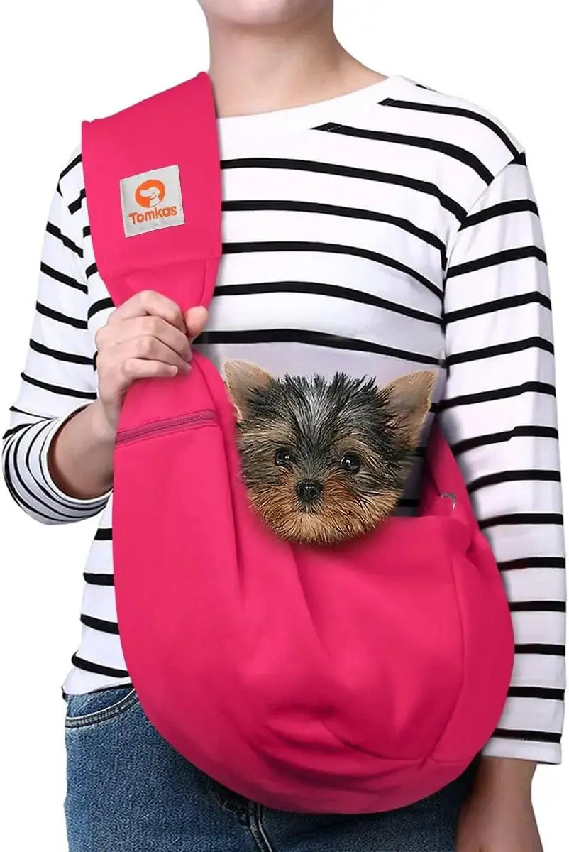 Small Dog Sling Carrier Breathable Wrap Pet Pouch Dogs Cats 3–10 lbs -all colors