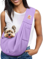Small Dog Sling Carrier Breathable Wrap Pet Pouch Dogs Cats 3–10 lbs -all colors
